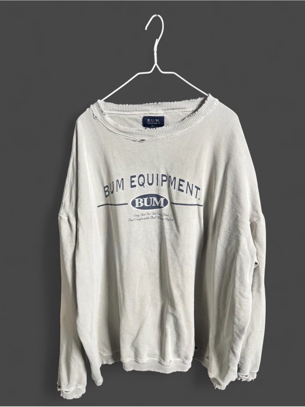 Vintage 90s BUM Equipment Thrashed Crewneck XXL